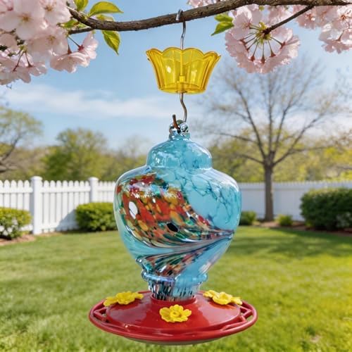 3oz Plastic Ant Moat for Hummingbird Feeder, 4-Pack Yellow Insect Guards