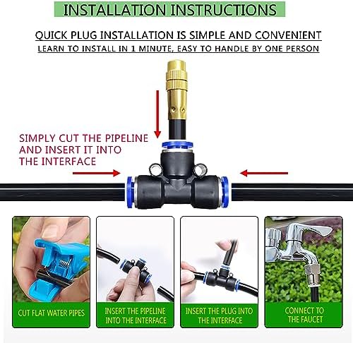 49.21FT 360° Adjustable Drip Irrigation System for Garden