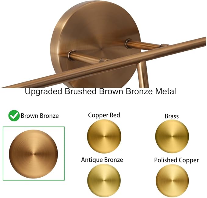 Daunton 5-Light Vintage Vanity Light, Brushed Brass Vanity Lighting, Elegant Bathroom Lighting Fixtures Over Mirror, Bathroom Vanity Light with Clear Glass Shade, Gold Wall Sconce for Bedroom