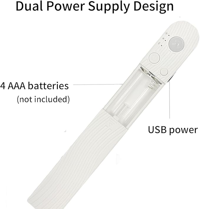 5V Motion Sensor COB LED Strip Lights 2P,Time-Delay and Brightness Adjustable,Two Power Supply Options: Batteries(Not Included) or USB,9.84FT/3M,Cool White 6500K,for Kitchen Cabinet