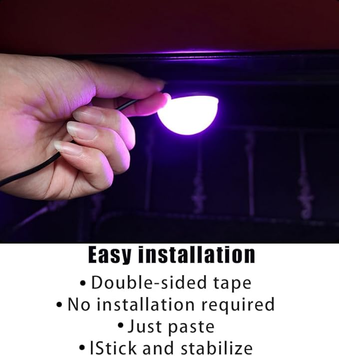 Car Interior LED Lights,Car Accessories, Automotive Ambient Neon Light Kit with USB Port, Gifts for Men and Women, 4 in 1 Decoration Lights for Car, Garden, Home, Party (Orange)