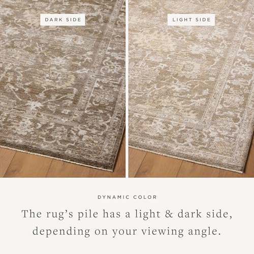 Loloi Magnolia Home by Joanna Gaines Pace Collection PAC-01 Bark/Natural 2'-7" x 7'-6" Runner Rug - color: Bark / Natural, size: 2'7" x 7'6" (Rectangular)