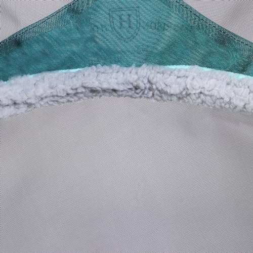 Harrison Howard CareMaster Pro Luminous Horse Fly Mask Large Eye Space Long Nose with Ears UV Protection for Horse Summer Mint S Pony