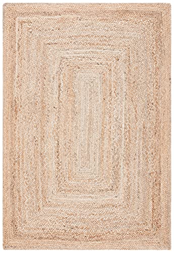 SAFAVIEH Area Rug 3x5- Cape Cod Collection - Natural Brown, Handmade Braided Flat Weave Jute (CAP252A) - size: 3' x 5' (Rectangular)