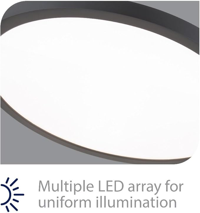 WAC Lighting, Round 11in LED Energy Star Flush Mount 3500K in Bronze