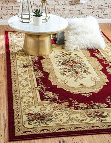 Unique Loom Versailles Collection Area Rug - Henry (2' x 3' 1" Rectangle Red/Brown) - color: Red/Brown, size: 2'2" x 3'1" (Rectangular)