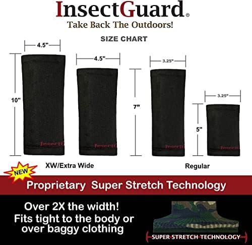 Tick Gaiters - Permethrin Treated, Ticks, Mosquitoes, Flies & More Insect Repellent, Unisex Adult, (Black/Black XW) Complete Package 2
