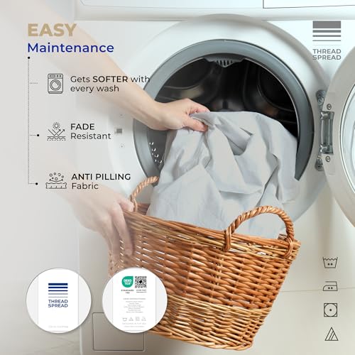 THREAD SPREAD 100% Cotton King Size Pillow Cases Set of 2 - Luxury 400 Thread Count Pillow Cases King Size (White), Soft Cooling Breathable & Durable Sateen Hotel Cotton Pillowcases - color: White, size: King - Pack of 2
