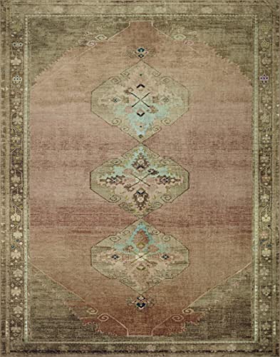 Loloi Magnolia Home by Joanna Gaines Sinclair Collection SIN-06 Clay/Tobacco 2'-3" x 9'-6", .25" Pile Height, Machine Washable, Runner Rug - color: Clay / Tobacco, size: 2'3" x 9'6" (Rectangular)