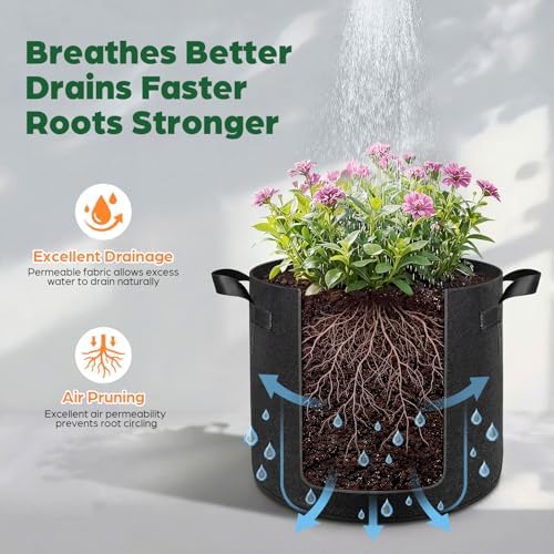 Songrey 10-Pack 30 Gallon Grow Bags