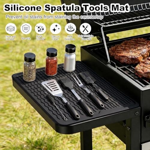 Silicone Grill Tool Mat for Blackstone Griddle,Side Shelf Spatula Mat