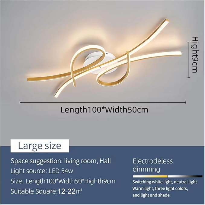 Smart Home Led Pendent Light Living Room Bedroom Study Room Hanging Light Black/Gold Art Decoration Chandelier, Kitchen