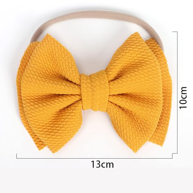 Baby Girl's 5 Inches Soft Double Bow-knot Nylon Headband Toddler Headdress for Photography Party Festivals (Purple)