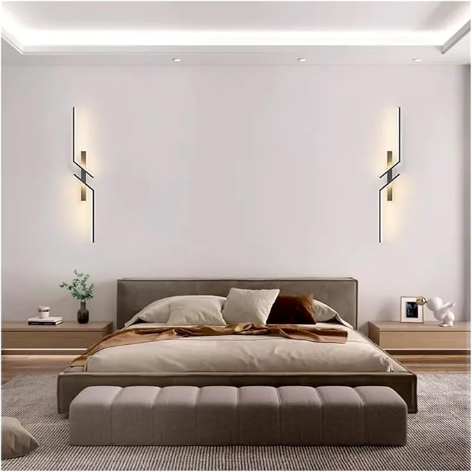 2pcs Minimalist Strip LED Living Room Decoration Wall Light Modern Background Bedroom Bedside Wall Light,Modern Light