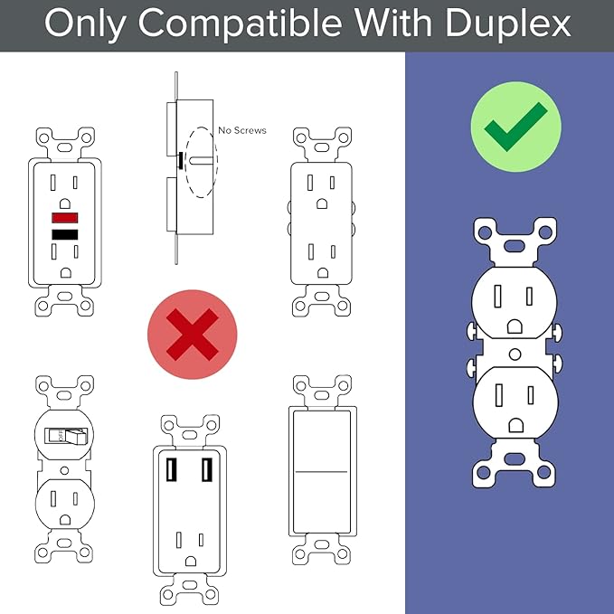 Single - SnapPower GuideLight [For Duplex Outlets] - Replaces Plug-In Night Light - Electrical Receptacle Wall Plate With LED Night Lights - Auto On/Off Sensor - (Duplex, Black)