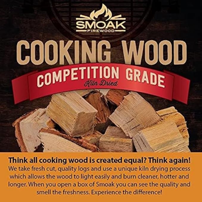 Smoak Firewood’s Cooking Wood Chunks (Competition Grade) USDA Certified for Smoking, Grilling or Barbequing (Pecan, 8-10lbs 729 Cubic in.)