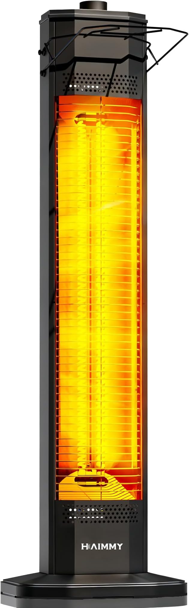 Outdoor Electric Patio Heater, Haimmy 34- inch Outdoor Electric Patio Heater, 1500W Instant Heating, 3 Heat Levels, Tip-Over & Overheat Protection, IPX5 Waterproof Tower Space Heater