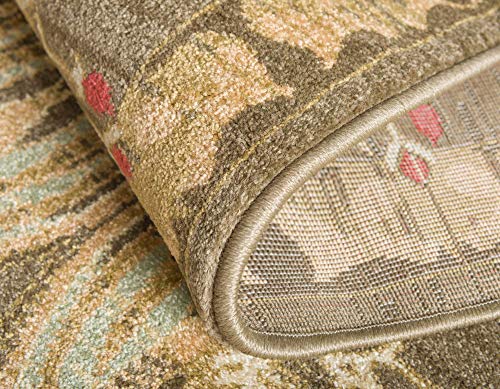 Unique Loom Edinburgh Collection Area Rug - Canmore (7' 1" x 10' Rectangle, Brown/ Light Blue) - color: Brown/Light Blue, size: 7'1" x 10' (Rectangular)