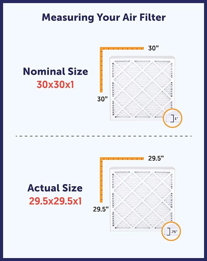 Filter King 9x54x1 Air Filter | 4-PACK | MERV 8 HVAC Pleated A/C Furnace Filters | MADE IN USA | Actual Size: 9 x 54 x .75"