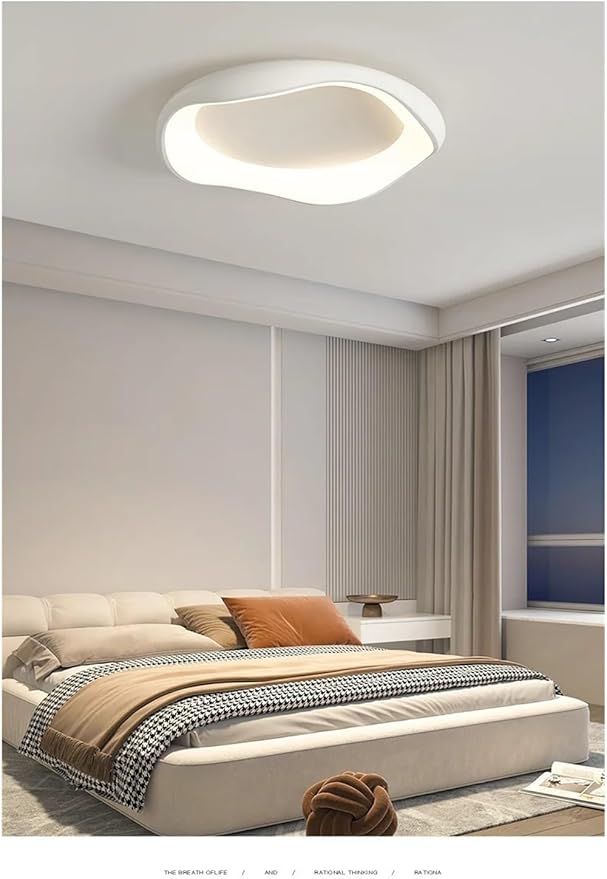 Modern Bedroom Ceiling Light Minimalist Interior Intelligent Lamp Living Room Bar Counter Home Decoration Lighting Fixture Contemporary(White-52cm)