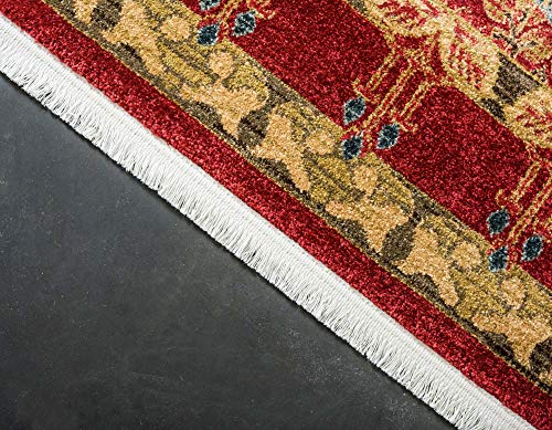Unique Loom Edinburgh Collection Area Rug - Canmore (3' 3" x 5' 3" Rectangle, Red/ Navy Blue) - color: Red/Navy Blue, size: 3'3" x 5'3" (Rectangular)