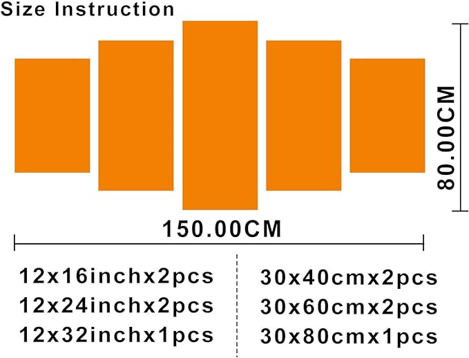 TUMOVO 5 Panel Canvas Wall Art AI Print Artwork Canvas Bedroom Wall Decor Modern Technology Art Work Robot Brain Wall Art for Living Room Office Artificial Intelligence Pictures for House 60" Wx32 H