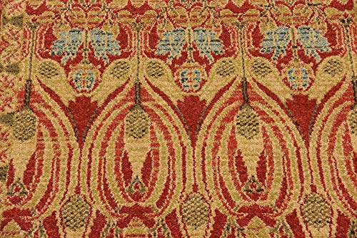 Unique Loom Edinburgh Collection Area Rug - Canmore (3' 3" x 5' 3" Rectangle, Red/ Navy Blue) - color: Red/Navy Blue, size: 3'3" x 5'3" (Rectangular)