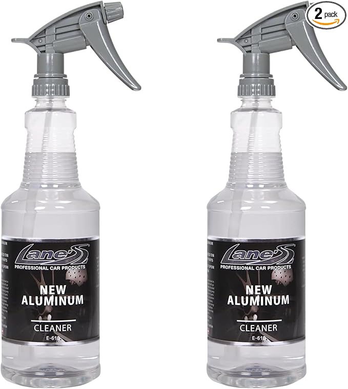 LANE'S New Aluminum Car Wheel Cleaner | Acid Rim Cleaner and Brightener | Brake Dust, Oxidation & Rust Remover for Motorcycles, Cars, Trucks | Shines & Eliminates Hard Scrubbing | 32oz, 2 Pack