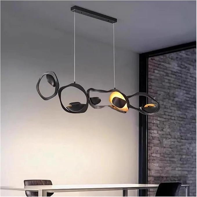 Modern Home Decor Led Lights Pendant Light Lamps for Living Room Chandeliers for Dining Hanging Indoor Lighting,Modern LED Chandelier(APP with RC Dimmable,Length 150)