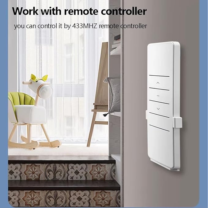 Mini Smart Curtain Track System, WiFi Motorized Curtain Rods Remote Control, Automatic Drapery Opener Compatible with Alexa Google Home, Quiet Electric Tracks (2 meters (78.7 inches))