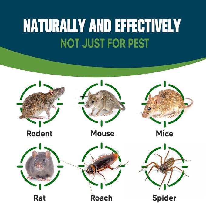 Pest Control,Rodent Repellent for Cars Engines,Car Rat Repellent,Car Rodent Repellent Outdoor/Indoor, Mice Repellent for Cars,Also Strongly Repel Mosquito,Roaches,Spider,Ants, &Other Pests-2P