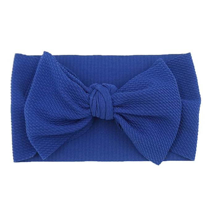 KIDOCHEESE Baby Girl Oversized Bows Headbands: Elastic Nylon Hair Wraps with Large Bows for Newborns, Infants, Toddlers and Kids