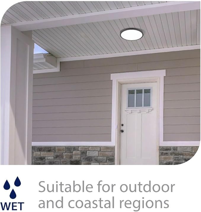 WAC Lighting, Round 11in LED Energy Star Flush Mount 3500K in Bronze