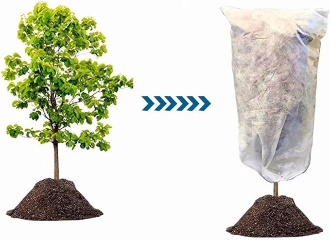 Agfabric Plant Covers Freeze Protection 0.9oz 108"x96" Warm Worth Plant Cover for Frost Protection,White