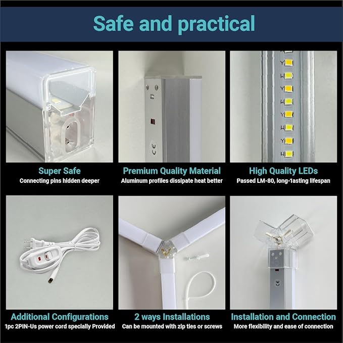 Dimmable Hexagon Garage Lights: Upgraded 3 Level Dimmable 46 Pack 11 Ceiling Honeycomb Hexagon LED Lights 6500K for Garage Basement Warehouse Auto Beauty Shop Car Detailing Shop etc.