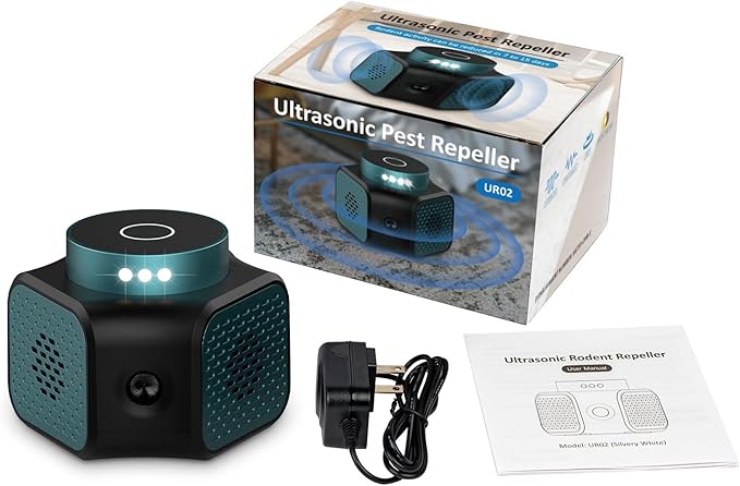 Mouse Repellent Ultrasonic Plug in, Mice Repellent Indoor Rodent Squirrel Deterrent Device for Home Attic Garage RV