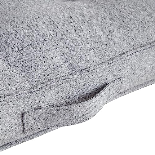 South Pine Porch Mila Square Tufted Pillow Style Dog Bed, Cement, Medium (32" x 32") - color: Cement, size: Medium (32" x 32")