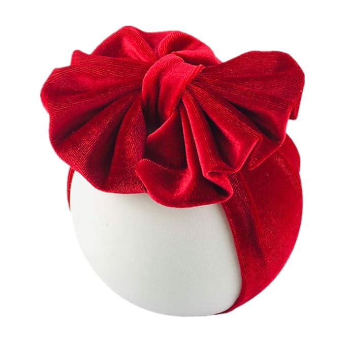 Lawie 8 PACK Elastic Stretchy Elastic Soft Wide Velvet Bowknot Bow Headbands Hairband Knot Turban Headwraps Hair Bows Accessories for Kids Toddler Infant Newborn Baby Girl Bulk