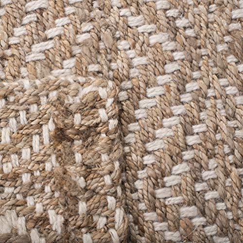 SAFAVIEH Natural Fiber Collection Accent Rug - 3' x 5', Natural & Ivory, Handmade Boho Farmhouse Woven Jute, Ideal for High Traffic Areas in Entryway, Living Room, Bedroom (NF185A) - size: 3' x 5' (Rectangular)