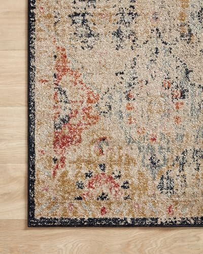 Loloi Jocelyn Collection JOC-07 Khaki/Multi 6'-7" x 9'-7" .38" Thick Area Rug - color: Khaki / Multi, size: 6'7" x 9'7" (Rectangular)