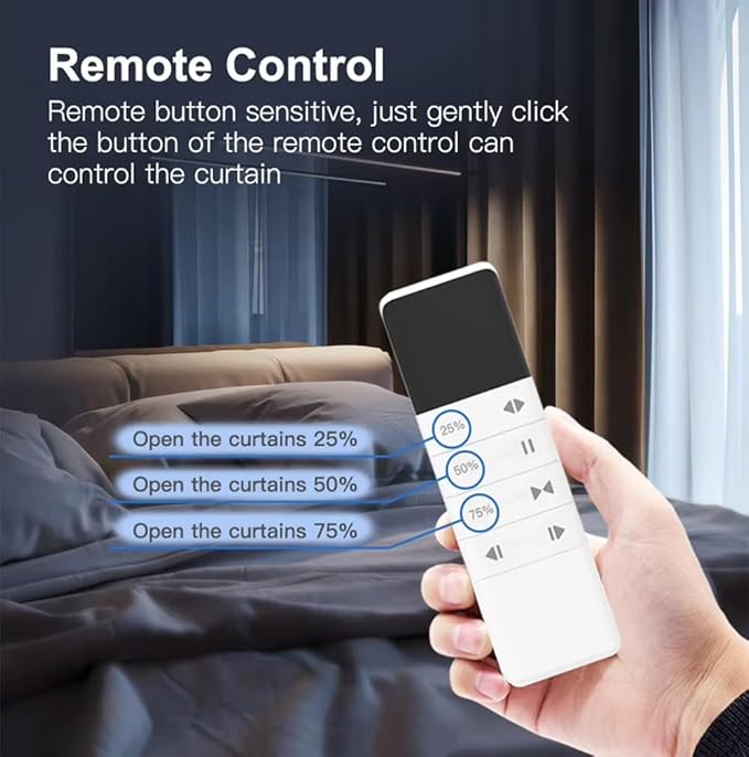 Ripple Fold Curtain Track, Automatic Curtain Opener WiFi Smart Curtains Motorized Track System, Hidden Ceiling Mount, App Voice Remote Control, Work with Alexa & Google Home (7 meters (275.6 inches))