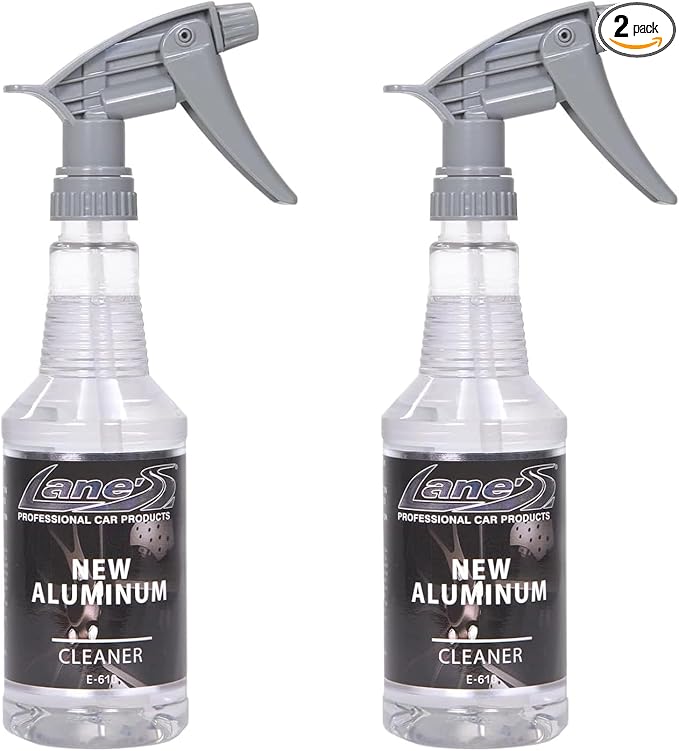 LANE'S New Aluminum Car Wheel Cleaner | Acid Rim Cleaner and Brightener | Brake Dust, Oxidation & Rust Remover for Motorcycles, Cars, Trucks | Shines & Eliminates Hard Scrubbing | 16oz, 2 Pack