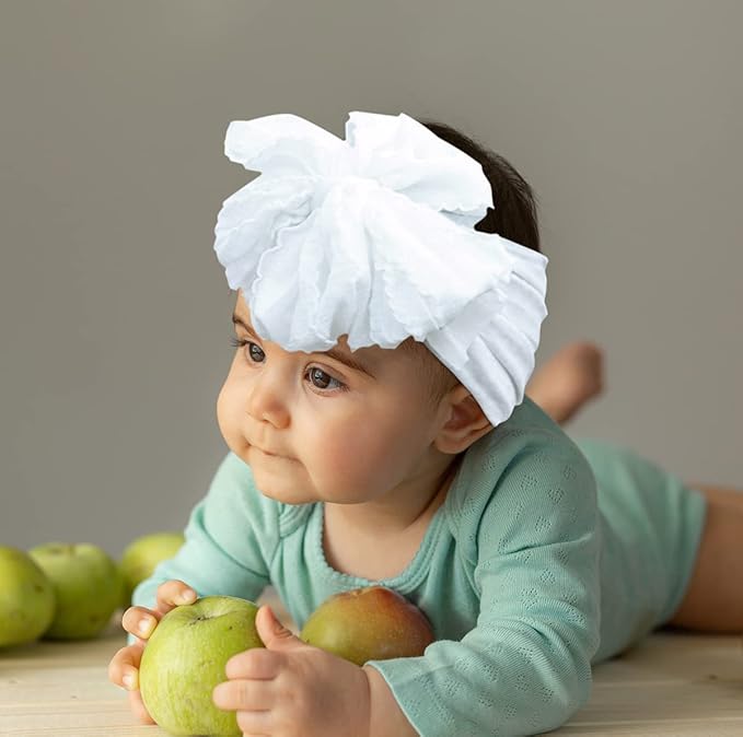 DANMY Baby Girl Elastic Headbands Newborn Toddler Hairbands Bows Children Soft Headwrap Hair Accessories