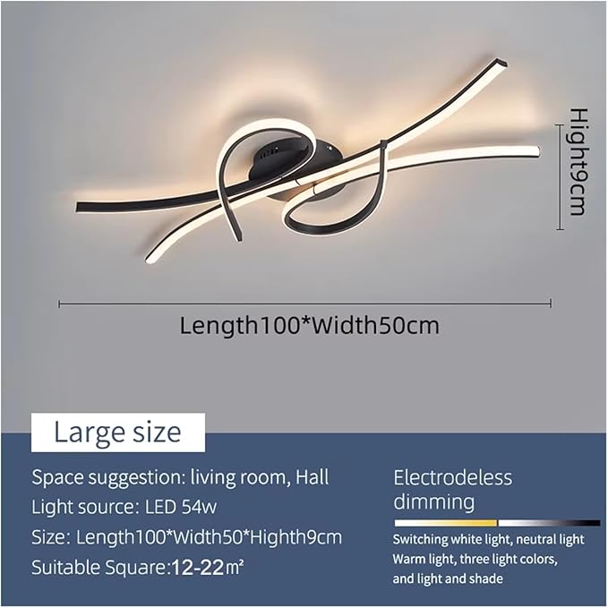 Smart Home Led Pendent Light Living Room Bedroom Study Room Hanging Light Black/Gold Art Decoration Chandelier,for Home Decor