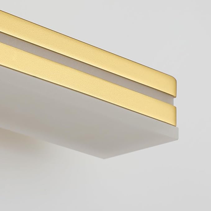 SineRise 40-Inch LED Modern Bathroom Vanity Light Bar, Gold Modern Acrylic Bathroom Wall Lighting Fixtures Over Mirror (Cool White 6000K)