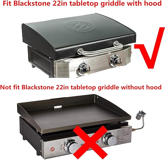 Heavy Duty Grill Cover Compatible with 1813 Blackstone 22inch Tabletop Griddle with Hood Captiva Designs 22‘’ Coleman Roadtrip LX,LXX, LXE, 285 Camping Grills and Smoke Hollow 205 Grill,600D Cover