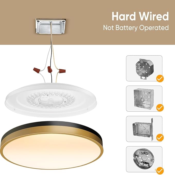 18 Inch Flush Mount Ceiling Light with Remote Control & Night Light, 5CCT Dimmable Ceiling Light Fixture, 43W 4300LM 2700K-6500K Adjustable LED Ceiling Lights for Bedroom Kitchen Living Room