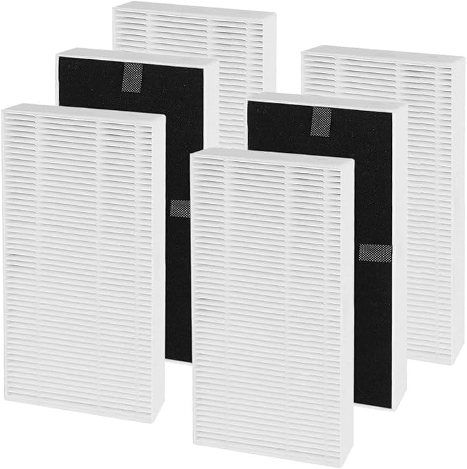 Hepa Filter Replacement for Honeywell U Filter (HRF201B) Febreze FRF102B air purifier filter Compatible with Honeywell HHT270, HHT290 Series 6 Pack