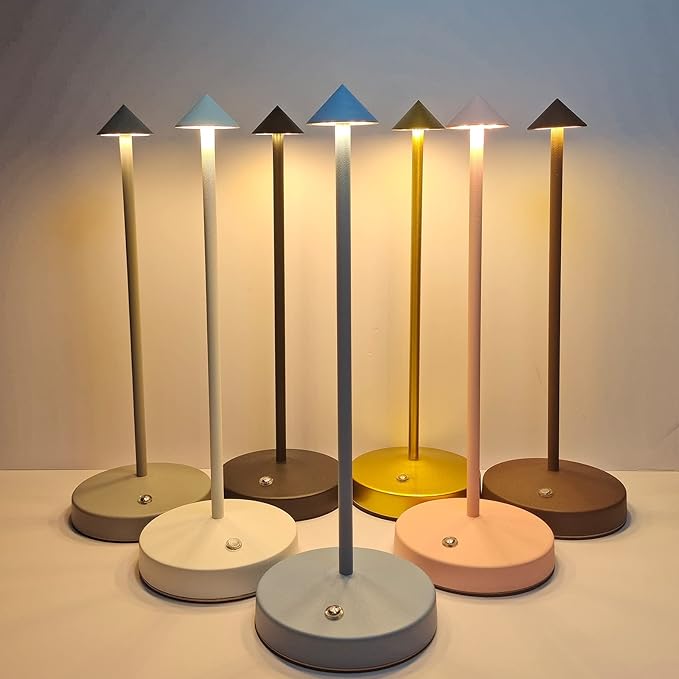 Cordless Table Lamps,Rechargeable Led Touch Bar Lamp,Portable Battery Operated Lamps,Dimmable Small Table Lamps,Minimalist Design,for Living Room/Restaurant/Couple Dinner/(Gold)