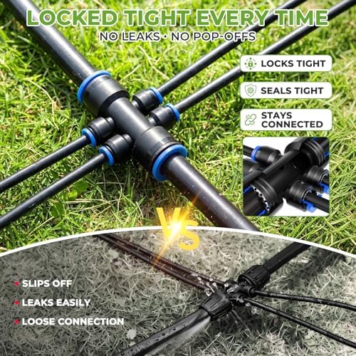 HIRALIY 200FT Drip Irrigation Kit for Garden Watering
